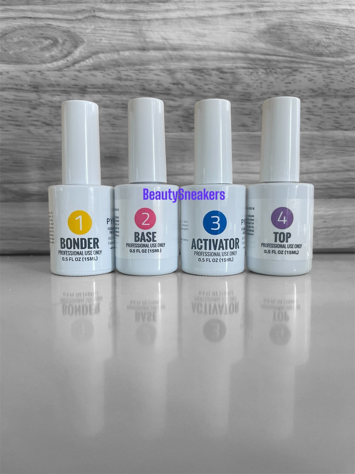 Made in USA Pyramid Nails Gel Liquid Dip Bond Base Activator Top 0.5 Fl oz FREE