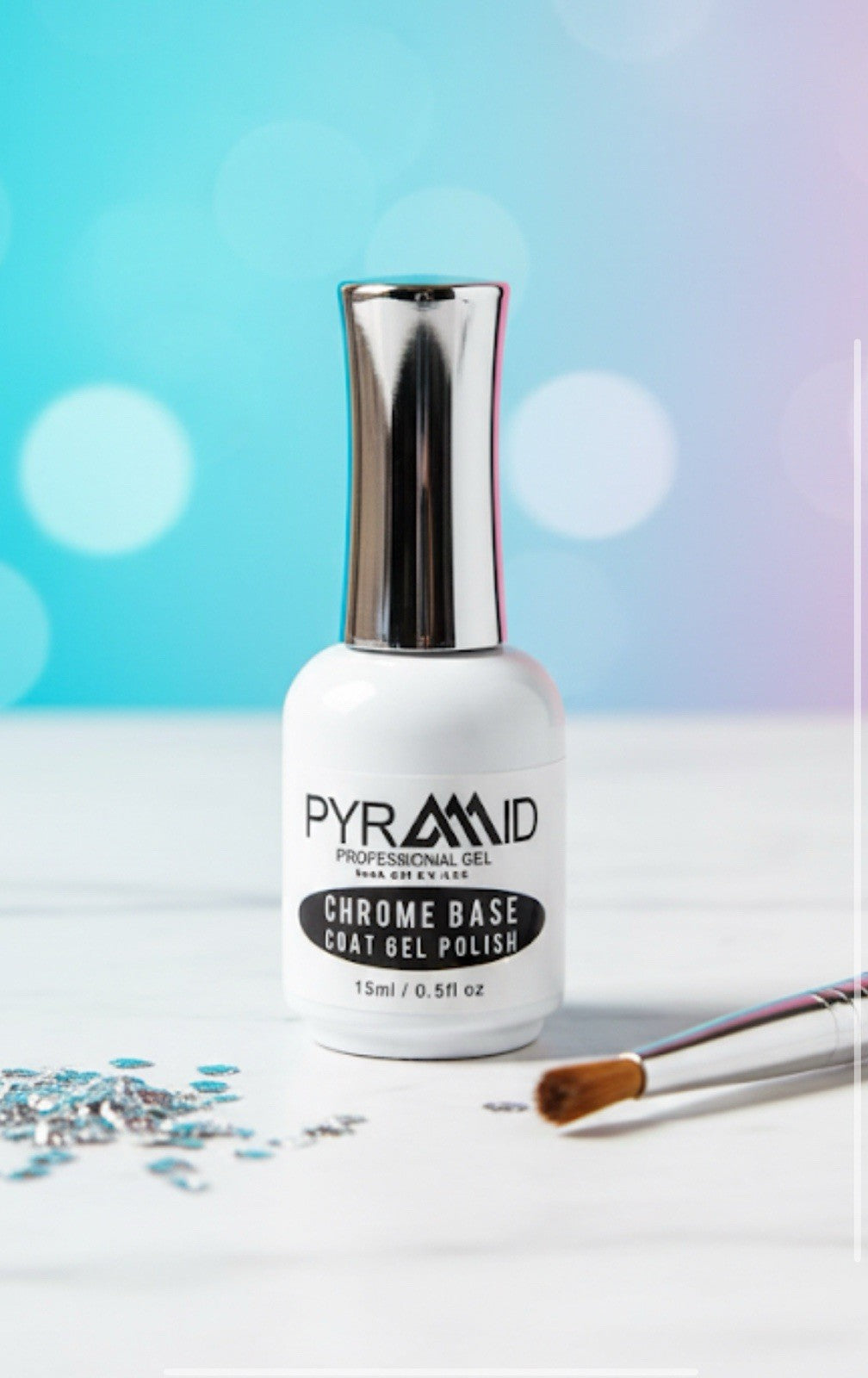 NEW Pyramid Soak Off Gel Chrome Base Coat Gel Polish 15ml 0.5oz