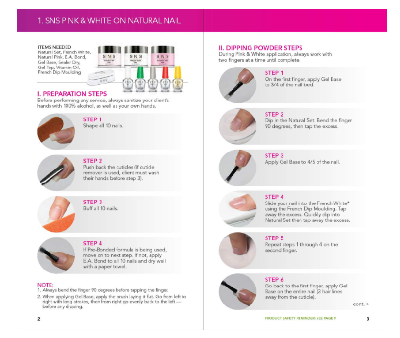 SNS Gel Base Top Base Sealer Dry Set of 4 Include French White Dipping Powder