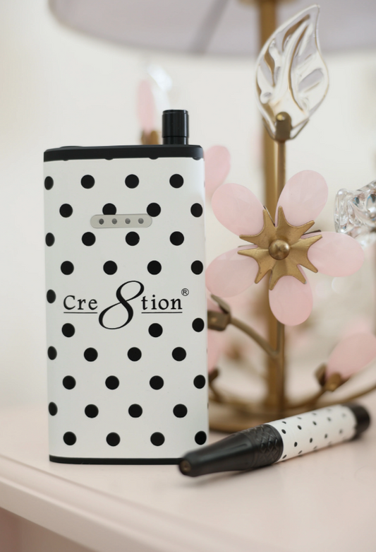 Cre8tion Portable Nail Drill Machine 35000 RPM Kupa Gelish Polka Dot FAST SHIP