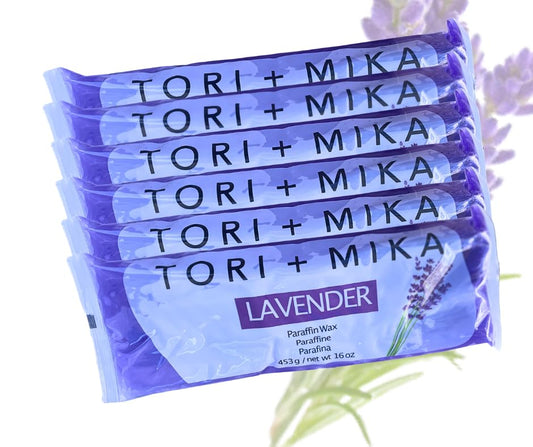 Tori Mika Paraffin Wax Refills, 6 lbs Lavender Scented Paraffin Wax Beads Blocks for Paraffin Bath, Paraffin Wax Machine Refills for Hand Feet Dry Skin, Relieve Stiff Muscles and Pain, Deep Hydration