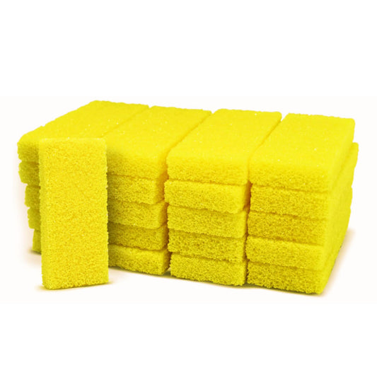 Yellow Mini Pumice Stone for Feet 400 Pcs, Professional Pedicure Tools Foot Scrubber Salon Disposable Pumice Stone Bulk Pumice Stone for Feet Corn Callus Remover