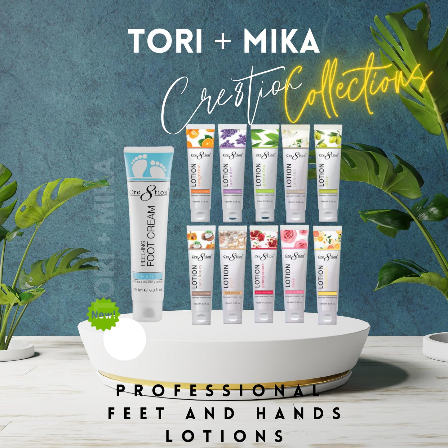 Tori + Mika Feet Lotion Powerful Formulation Healing Cracked Dead Dry Skin Supplies Soft Feet