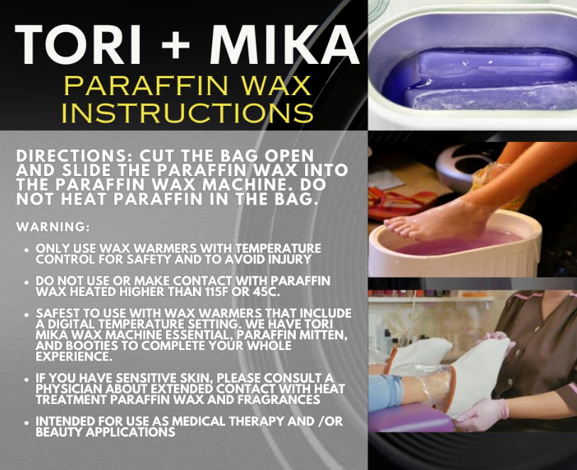 TORI MIKA Paraffin Wax Refills, 6 lbs Peach Scented Paraffin Wax Beads Blocks for Paraffin Bath, Paraffin Wax Machine Refills for Hand Feet Dry Skin, Relieve Stiff Muscles and Pain, Deep Hydration